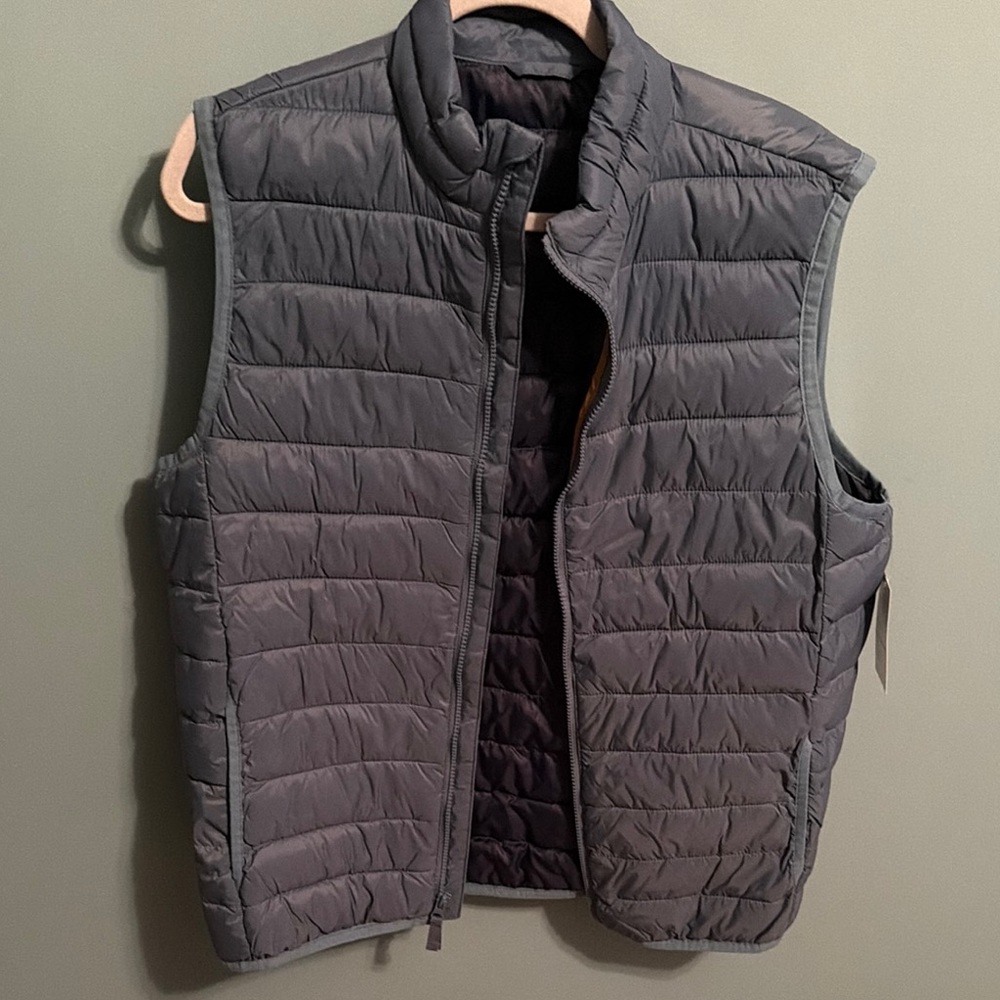 Men's Gray Quilted Vest